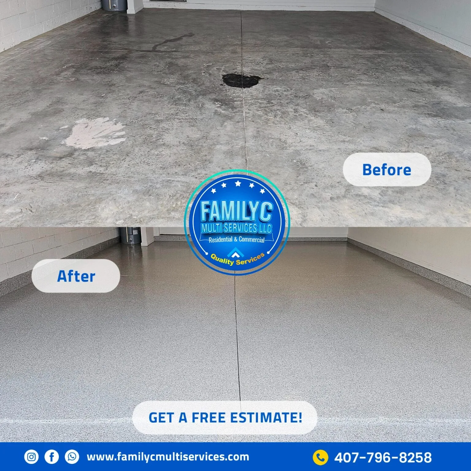 Epoxy flooring and concrete contractor services in Central Florida