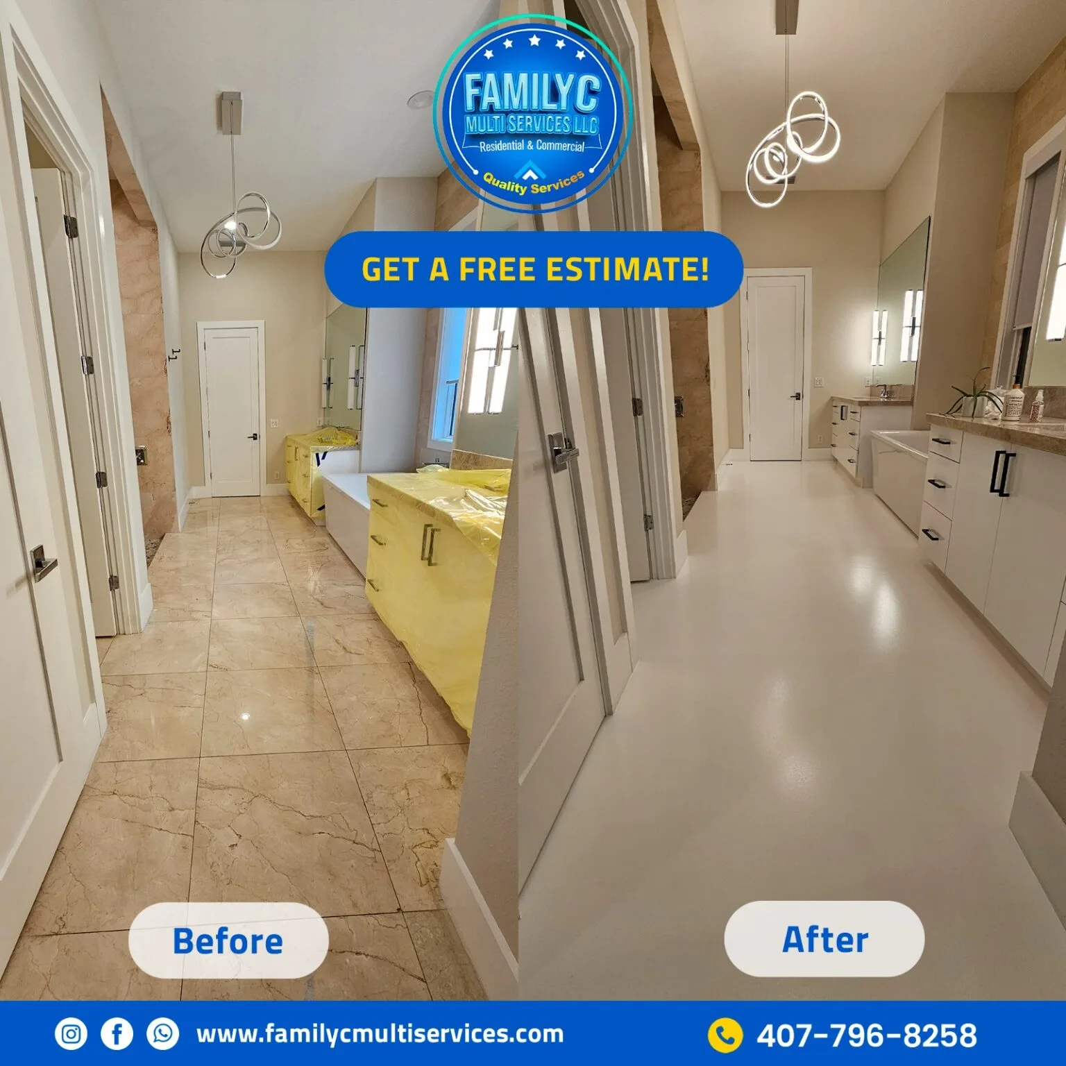 Epoxy flooring and concrete contractor services in Central Florida